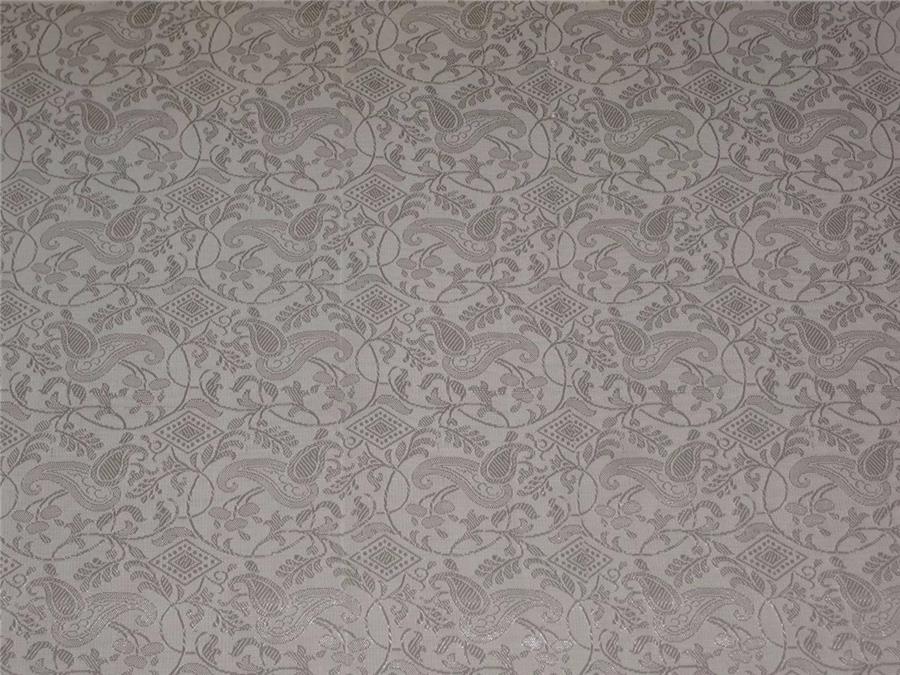SILK BROCADE FABRIC CREAM COLOR 44" WIDE BRO496[5]