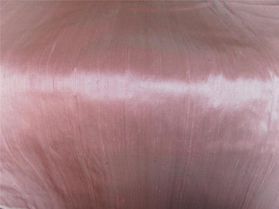 100% PURE SILK DUPIONI FABRIC DUSTY ROSE PINK colour 54&quot; wide WITH SLUBS