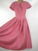 100% PURE SILK DUPIONI FABRIC DUSTY ROSE PINK colour 54&quot; wide WITH SLUBS