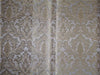 Heavy Silk Brocade Fabric Ivory x Metallic Brown Color 36" WIDE BRO498[4]