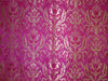 Heavy Silk Brocade Fabric Hot Pink x Metallic Gold Color 36" WIDE BRO504[4]