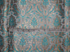 Heavy Silk Brocade Fabric Blue, White x Metallic Gold Color 36" WIDE BRO505[3]
