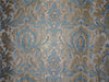 Heavy Silk Brocade Fabric Blue, White x Metallic Gold Color 36" WIDE BRO505[2]