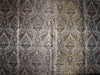 Heavy Silk Brocade Fabric Aubergine, Ivory x Metallic Gold Color 36" wide BRO509[3]