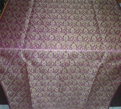 Heavy Silk Brocade Fabric Pink X Metallic Gold Color 36" WIDE BRO513[2]