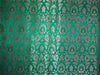 Heavy Silk Brocade Fabric Green X Metallic Gold Color 36" wide BRO514[4]