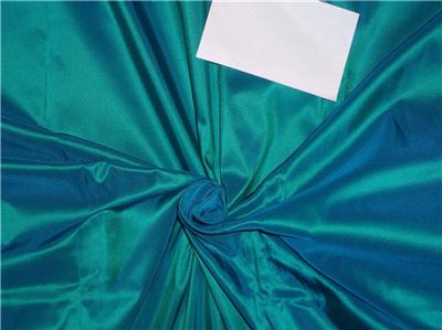 100% Pure Silk Taffeta Fabric Green x Blue 44" wide TAF277[7]