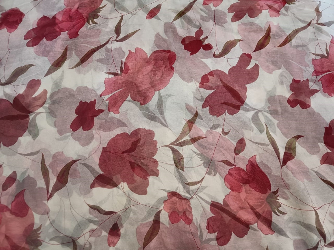 silk chiffon floral print 44&quot; wide