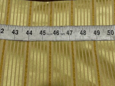 100% silk taffeta jacquard gold stripes 54" wide TAFJ13[1]