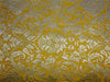 Heavy Silk Brocade Fabric Mango Yellow x Metallic Gold Color 36" WIDE BRO510[4]