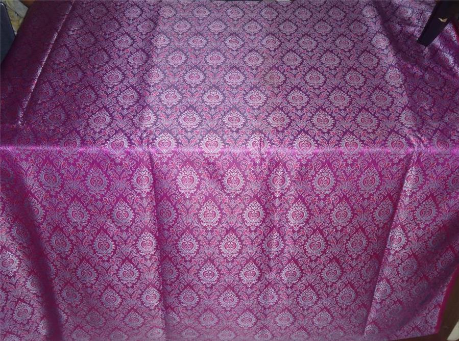 Silk Brocade Fabric Pink x Blueish Grey Color 44" WIDE BRO520[2]
