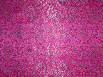 Silk Brocade Fabric Pink x Blueish Grey Color 44" WIDE BRO520[2]
