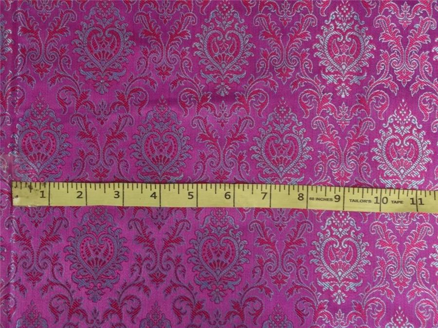 Silk Brocade Fabric Pink x Blueish Grey Color 44" WIDE BRO520[2]