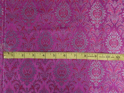 Silk Brocade Fabric Pink x Blueish Grey Color 44" WIDE BRO520[2]