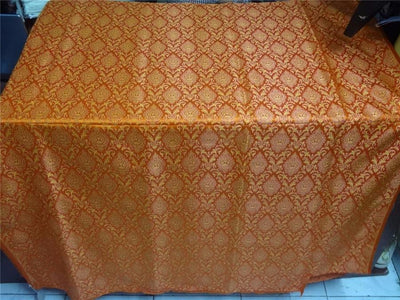 Silk Brocade Fabric Orange, Pink x Yellow Color 44" WIDE BRO521[3]