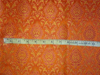 Silk Brocade Fabric Orange, Pink x Yellow Color 44" WIDE BRO521[3]