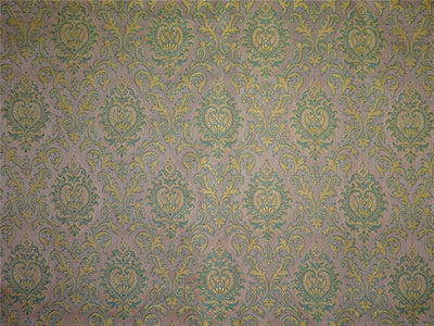 Silk Brocade Fabric Nude,Yellow x Green Color 44" WIDE BRO522[2]