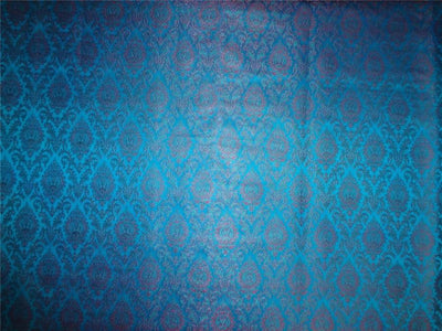 Silk Brocade Fabric Green Blue x Pink Color 44" WIDE BRO522[4]