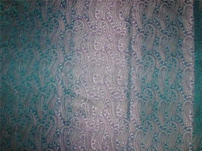 Silk Brocade Fabric Blue, Aubergine x Ivory Color 44" WIDE BRO523[1]