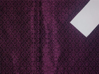 Silk Brocade Fabric Black x Purple Color 44" WIDE BRO523[3]