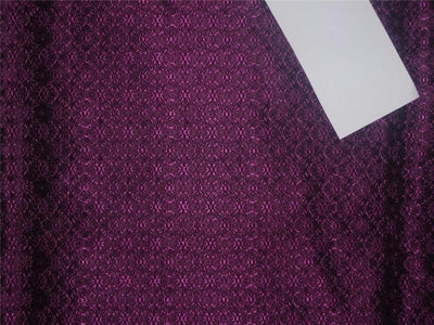 Silk Brocade Fabric Black x Purple Color 44&quot;