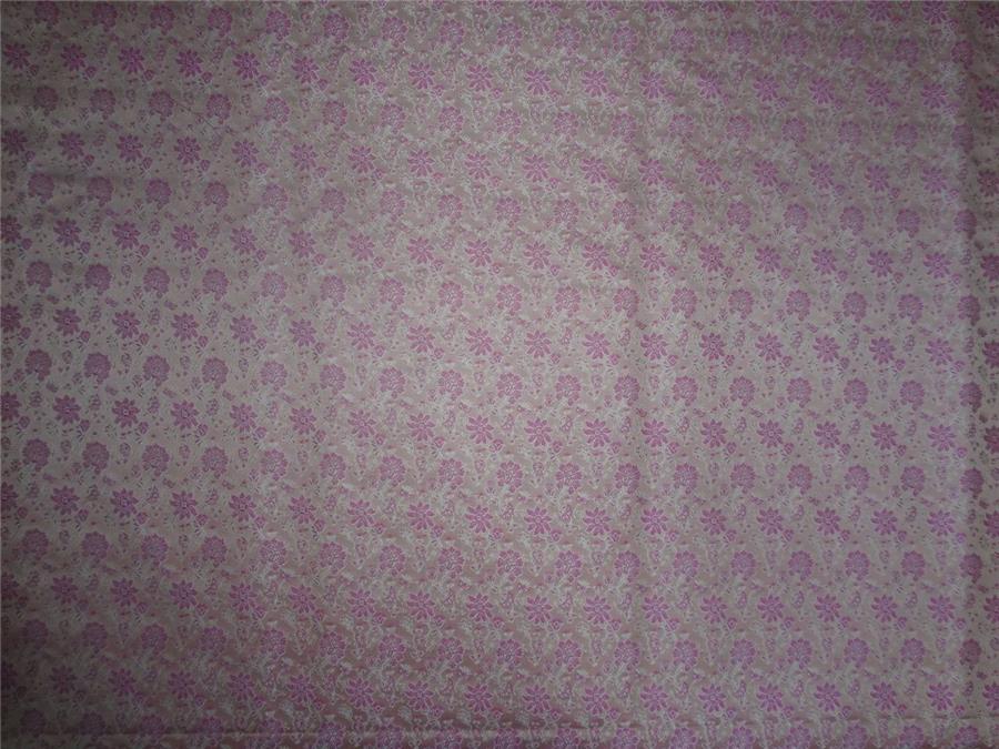 Silk Brocade Fabric Peach,Pink x Ivory Color 44" WIDE BRO523[5]