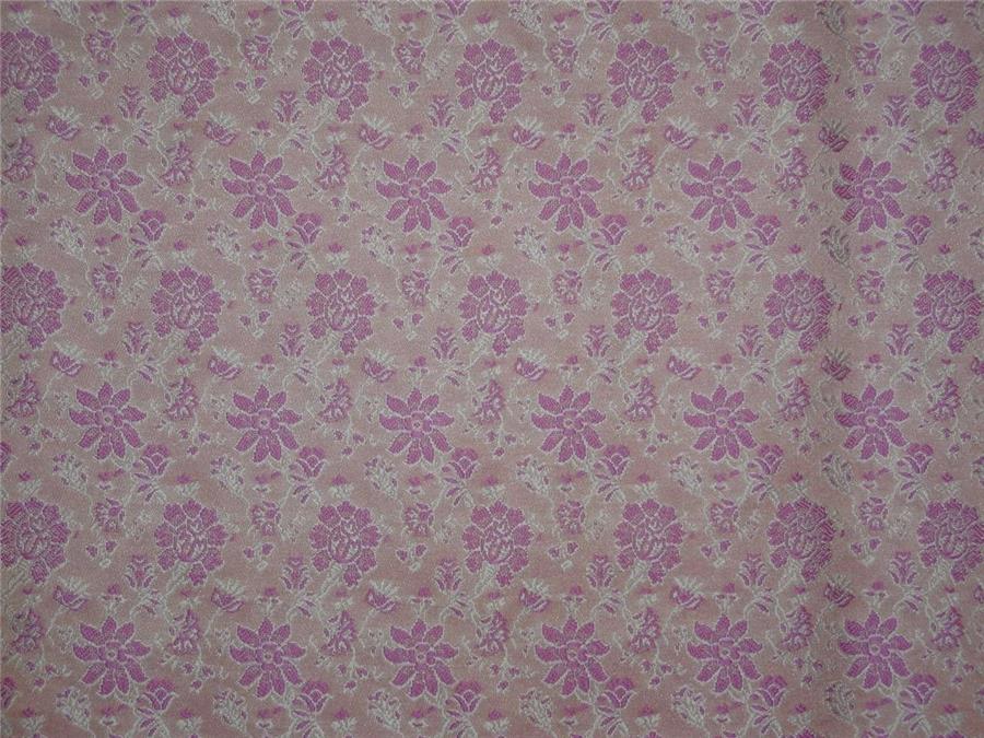 Silk Brocade Fabric Peach,Pink x Ivory Color 44" WIDE BRO523[5]