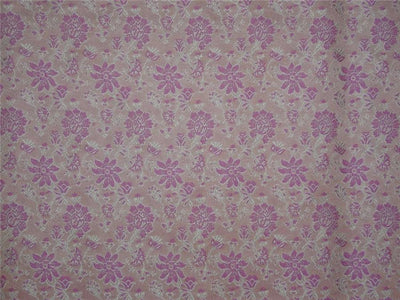 Silk Brocade Fabric Peach,Pink x Ivory Color 44" WIDE BRO523[5]
