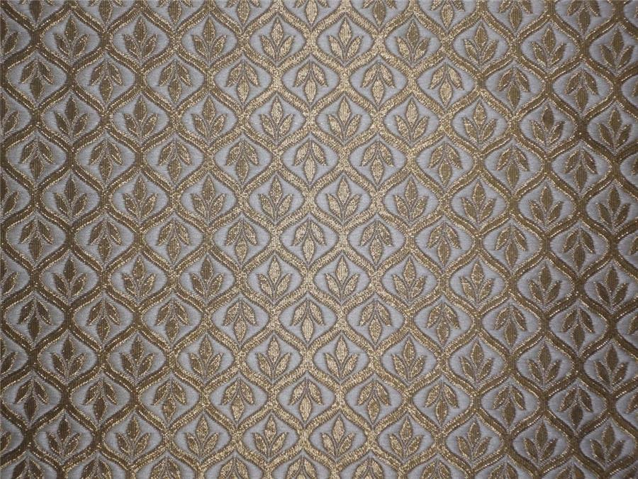 Brocade Fabric Cream x Gold Color 48" WIDE BRO524[2]