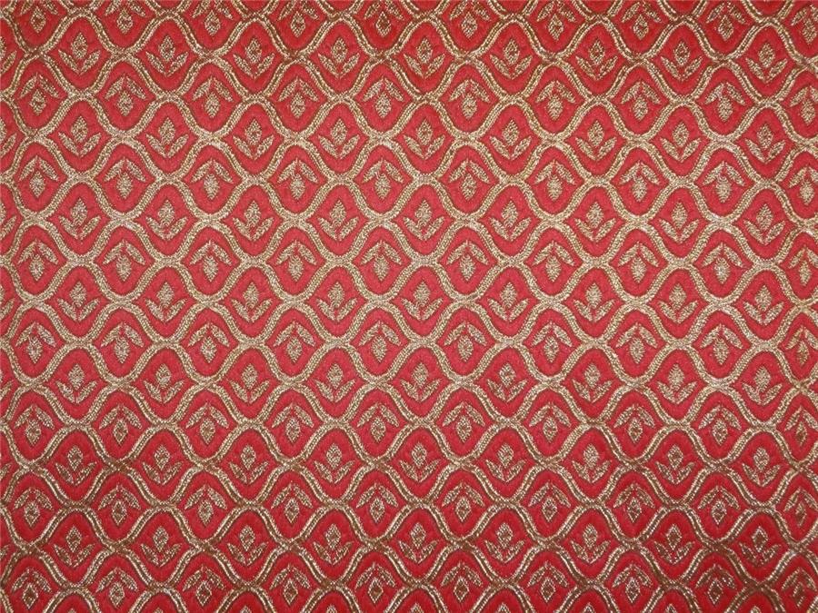 Brocade Fabric Red x Gold Color 48" WIDE BRO526[5]