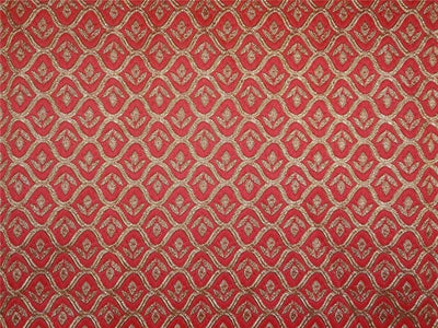 Brocade Fabric Red x Gold Color 48" WIDE BRO526[5]