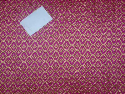 Brocade Fabric Pink x Gold Color 48" WIDE BRO526[6]