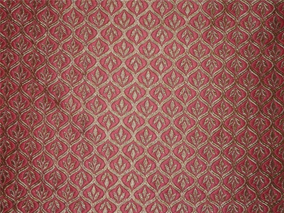 Brocade Fabric Bubblegum Pink x Gold Color 48" WIDE BRO525[1]