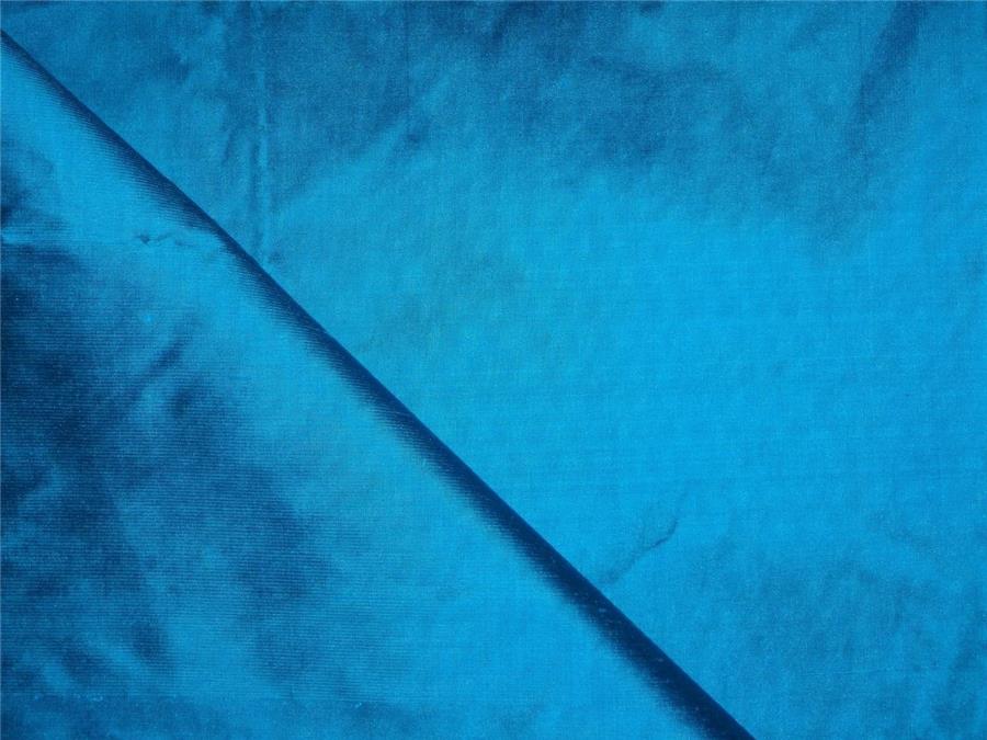 100% Pure Silk Dupioni Fabric Blue x Black Color 54&quot; wide