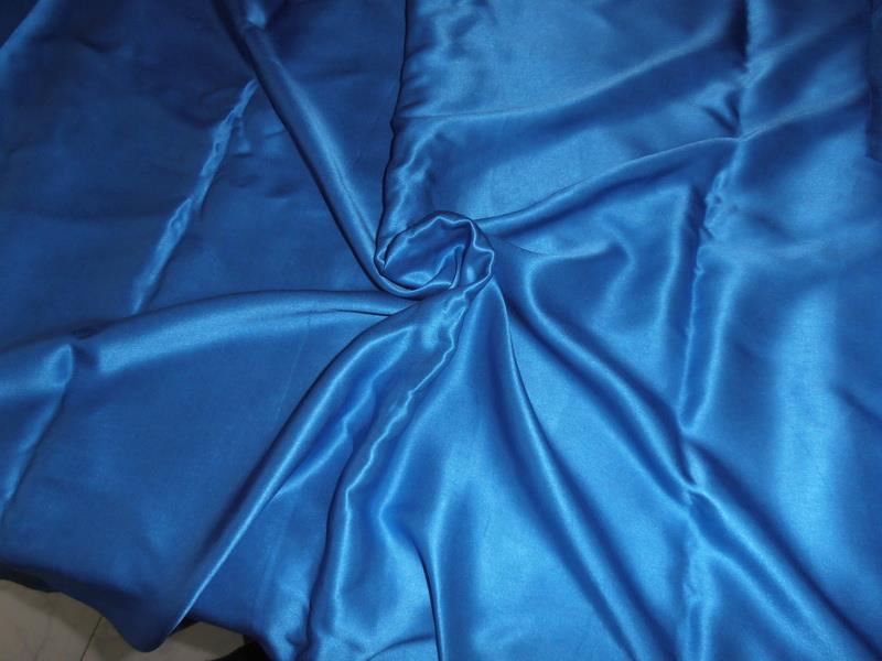33 momme silk reversible satin fabric customized blue 44&quot; wide