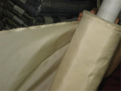 100% Pure SILK TAFFETA FABRIC Off White Cream color 54" wide TAF169