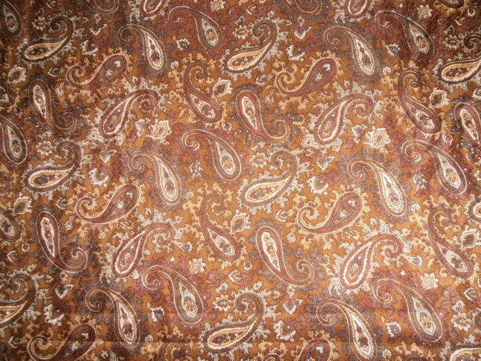 silk twill printed fabric-mughal paisleys #s613