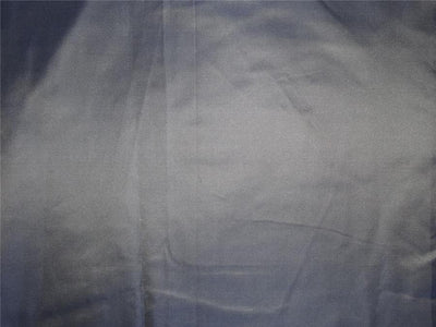 100% Pure Silk Taffeta Fabric-twill weave- Blueish Grey x Silver Color 60&quot; wide