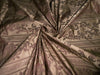 Damask silk taffeta jacquard 60&quot; rich bronze brown