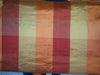 Silk Dupioni Fabric 54&quot; Orange,Red,Yellow Plaids