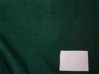Cotton Organdy Fabric Leno Checks Design 44&quot;Dark Forest Green