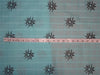 Sea Blue Green Floral Wreath printed cotton plaids 44 inches wide