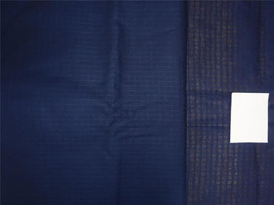 Cotton Organdy Fabric Leno Checks Design 44&quot; navy blue