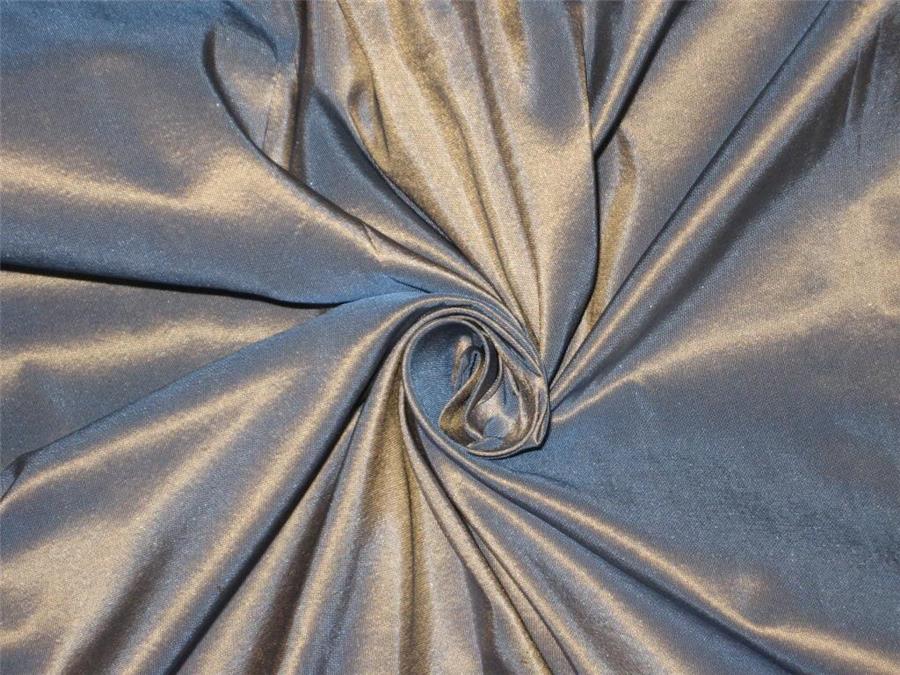 100% Pure Silk Taffeta Fabric Blue X Gold Shot colour  TAF#184[1]
