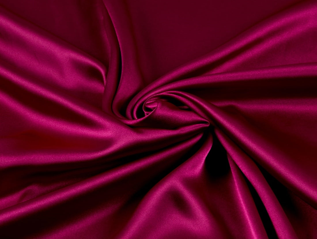 Ruby Pink viscose modal satin weave fabric ~ 44&quot; wide.(90)