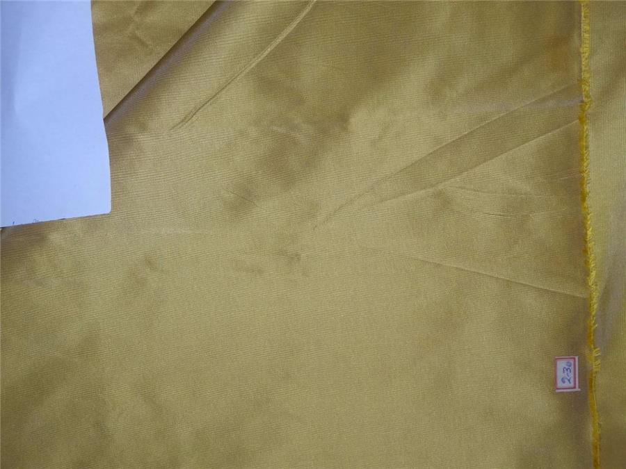 100% Pure Silk Taffeta Fabric Yellow x Gold 54&quot;TAF278[7]