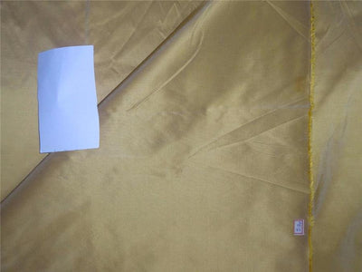100% Pure Silk Taffeta Fabric Yellow x Gold 54&quot;TAF278[7]