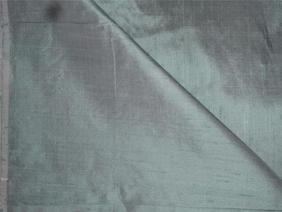 100% Pure Silk Dupioni Fabric Dusty Blue Color 54&quot; wide Slubs