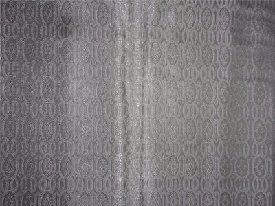 Silk Brocade Vestment Fabric Grey x Silver Color 44" WIDE BRO531[2]