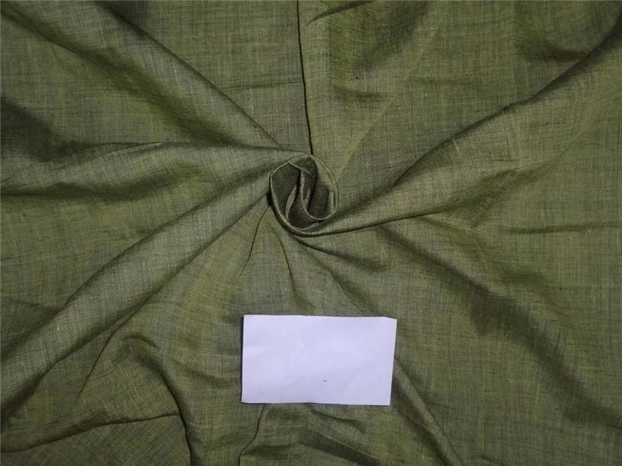 Two Tone Green x Black Color Linen Fabric 54&quot; wide
